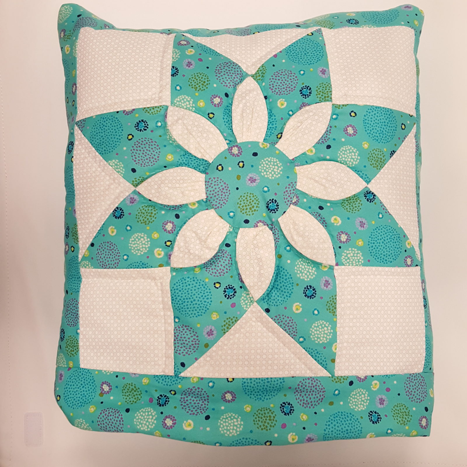 Golden Brown Log Cabin Quillow Handmade from Family Farm Handcrafts