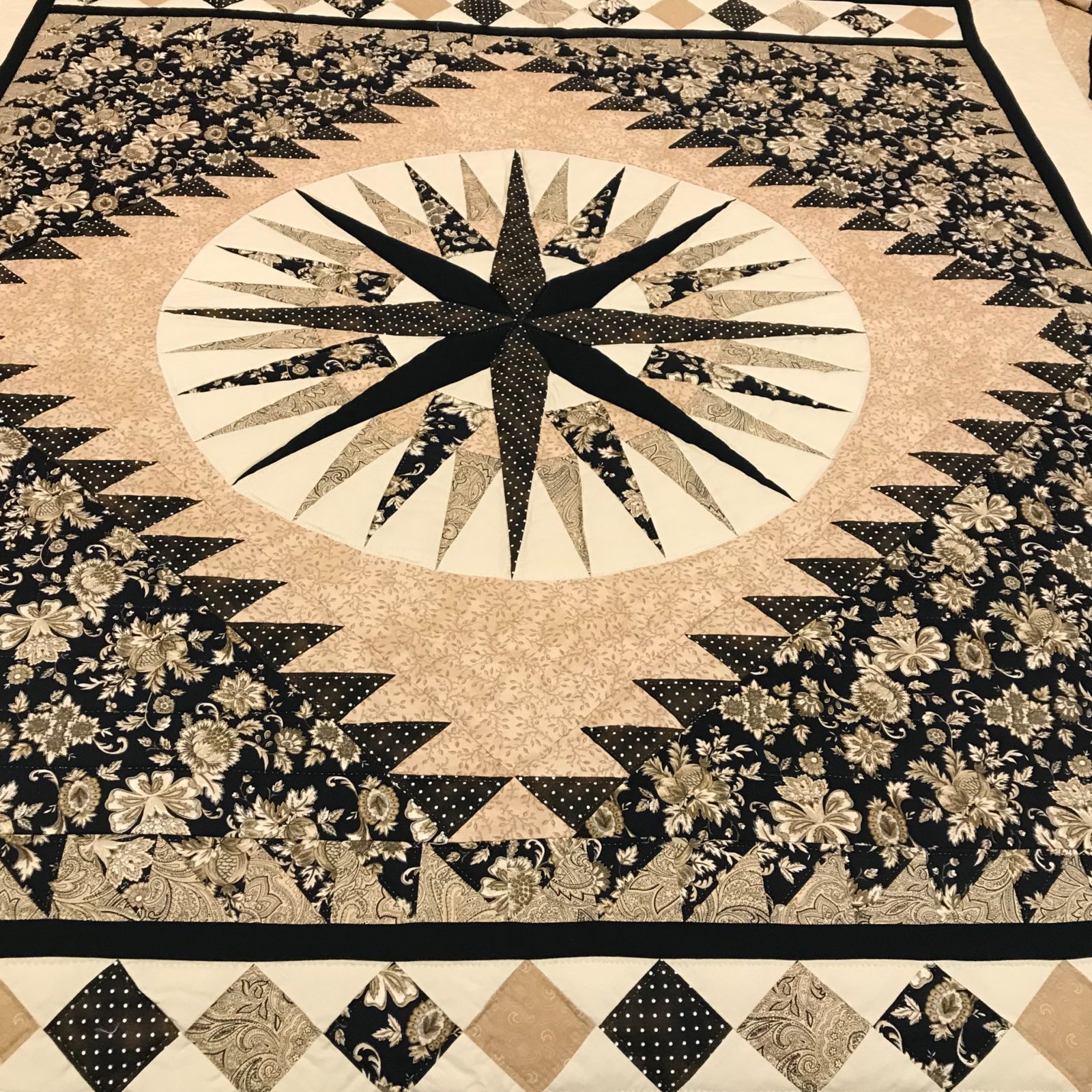 Mariner's Compass Quilt Queen Family Farm Handcrafts