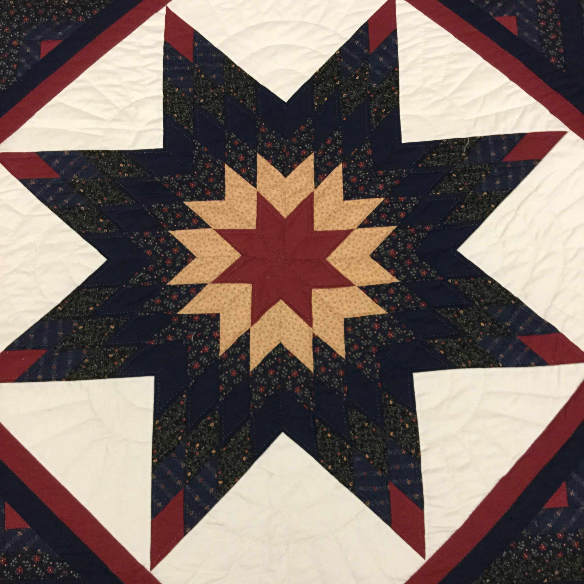 Log Cabin Lone Star Quilt | Family Farm Handcrafts | Queen