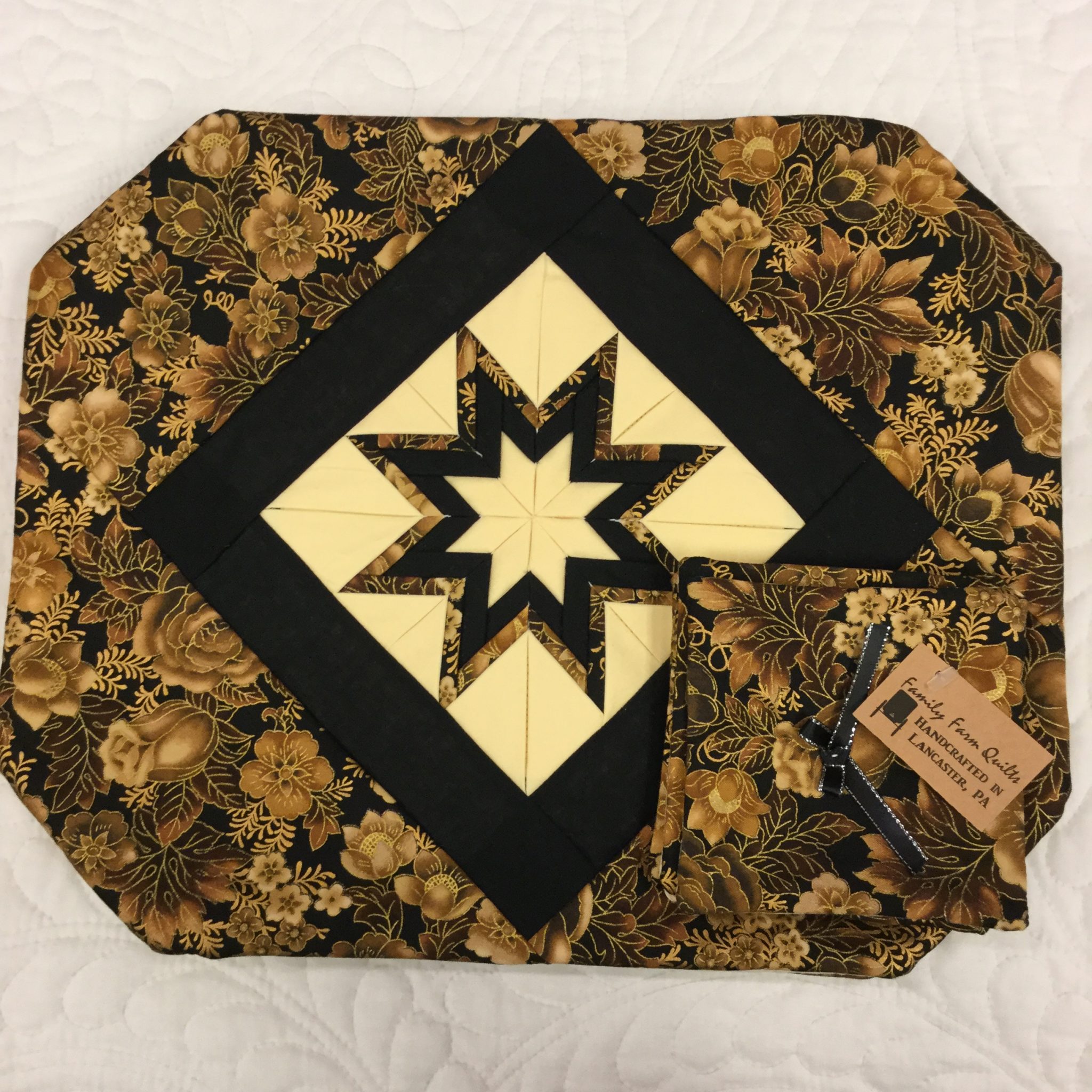 Folded Star Placemats Family Farm Handcrafts Hand Quilted