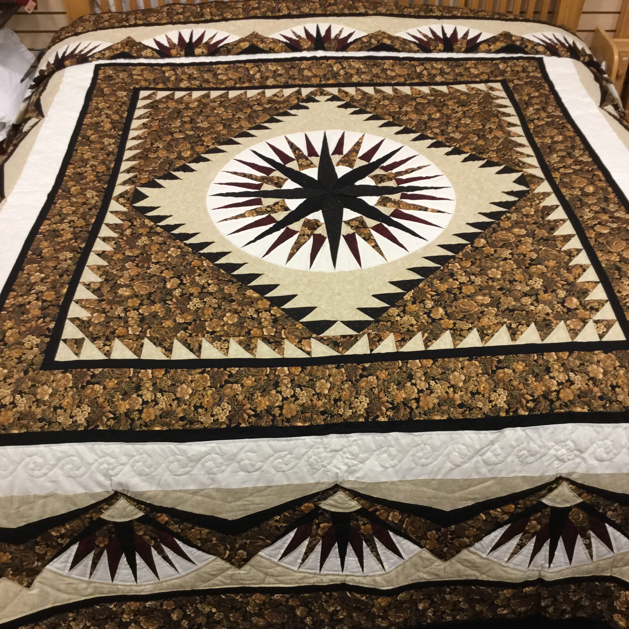 Mariner's Compass Quilt King Family Farm Handcrafts