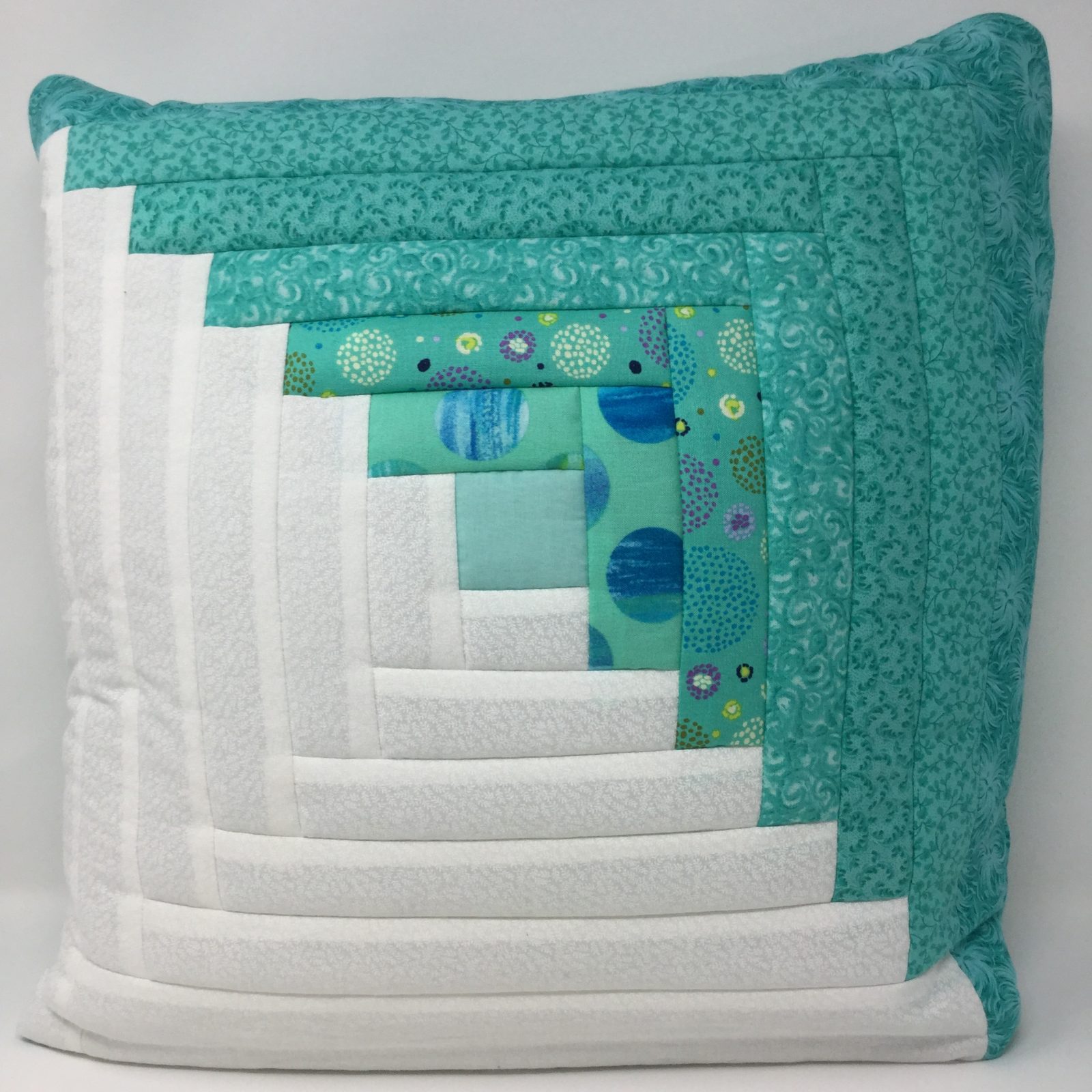 Golden Brown Log Cabin Quillow Handmade from Family Farm Handcrafts