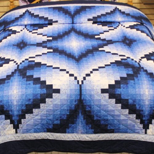 handmade quilts for sale - Diamond Jubilee Quilt - Blue Quilts - Family Farm Quilts