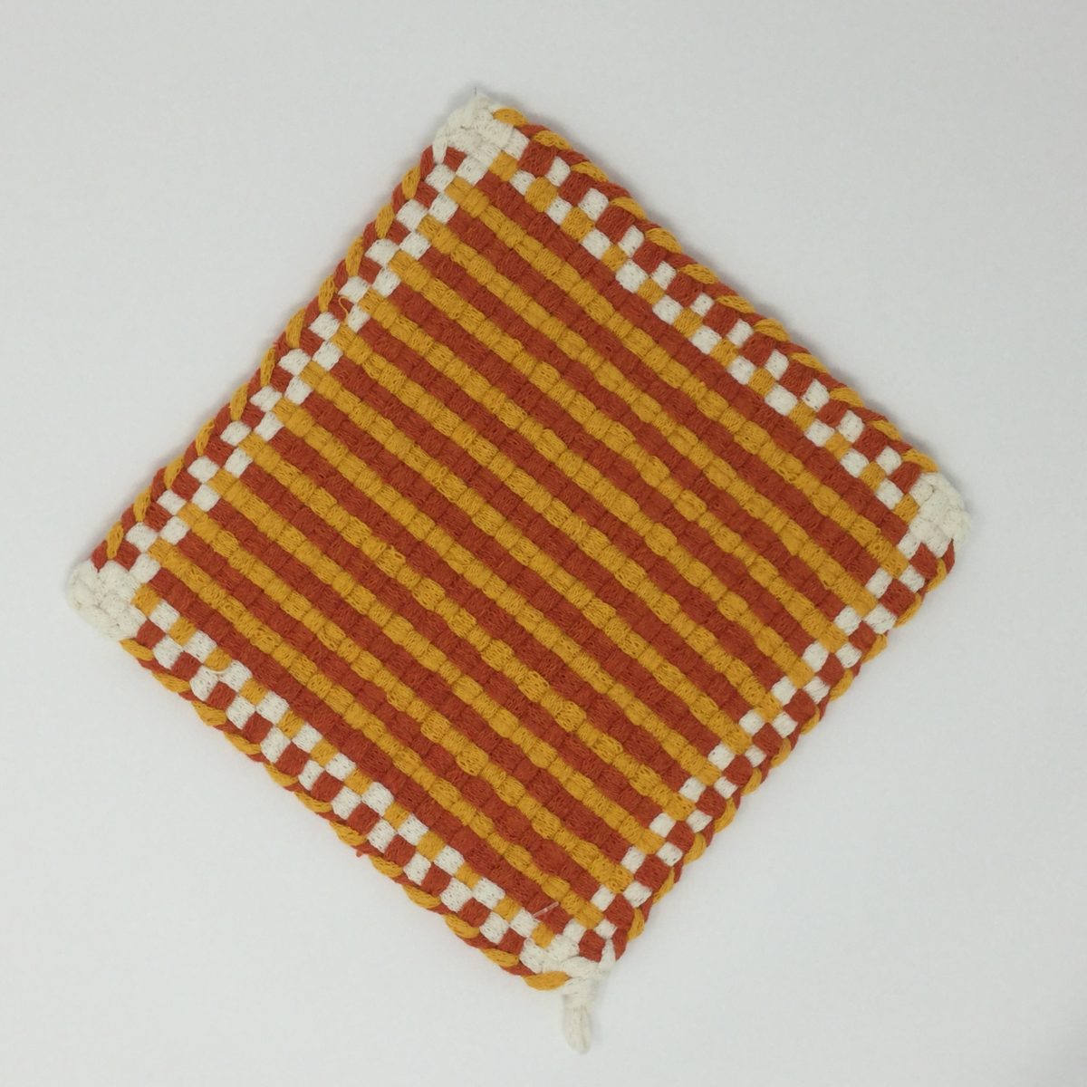 Woven Potholder Family Farm Handcrafts Handmade Gift Idea