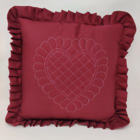 Ruffled Heart Pillow - Family Farm Handcrafts