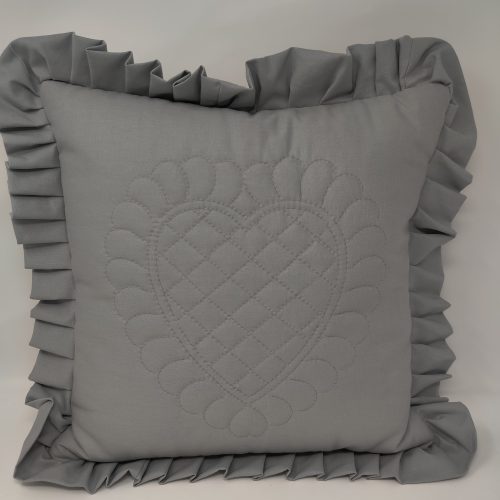 Ruffled Heart Pillow - Family Farm Handcrafts