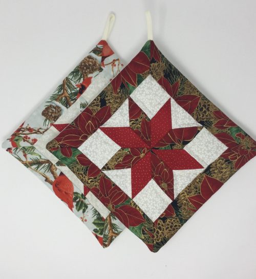 Christmas Quilted Star Potholder-Family Farm Handcrafts