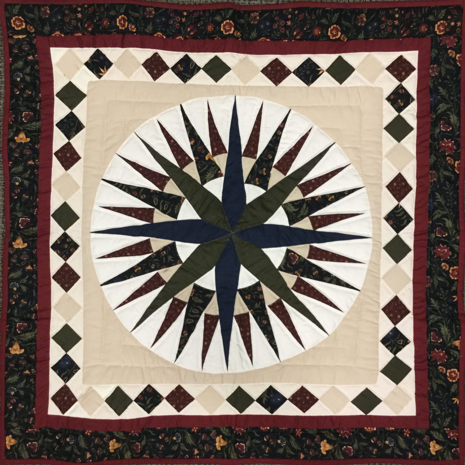 Mariner's Compass Wall Hanging Family Farm Handcrafts Handmade