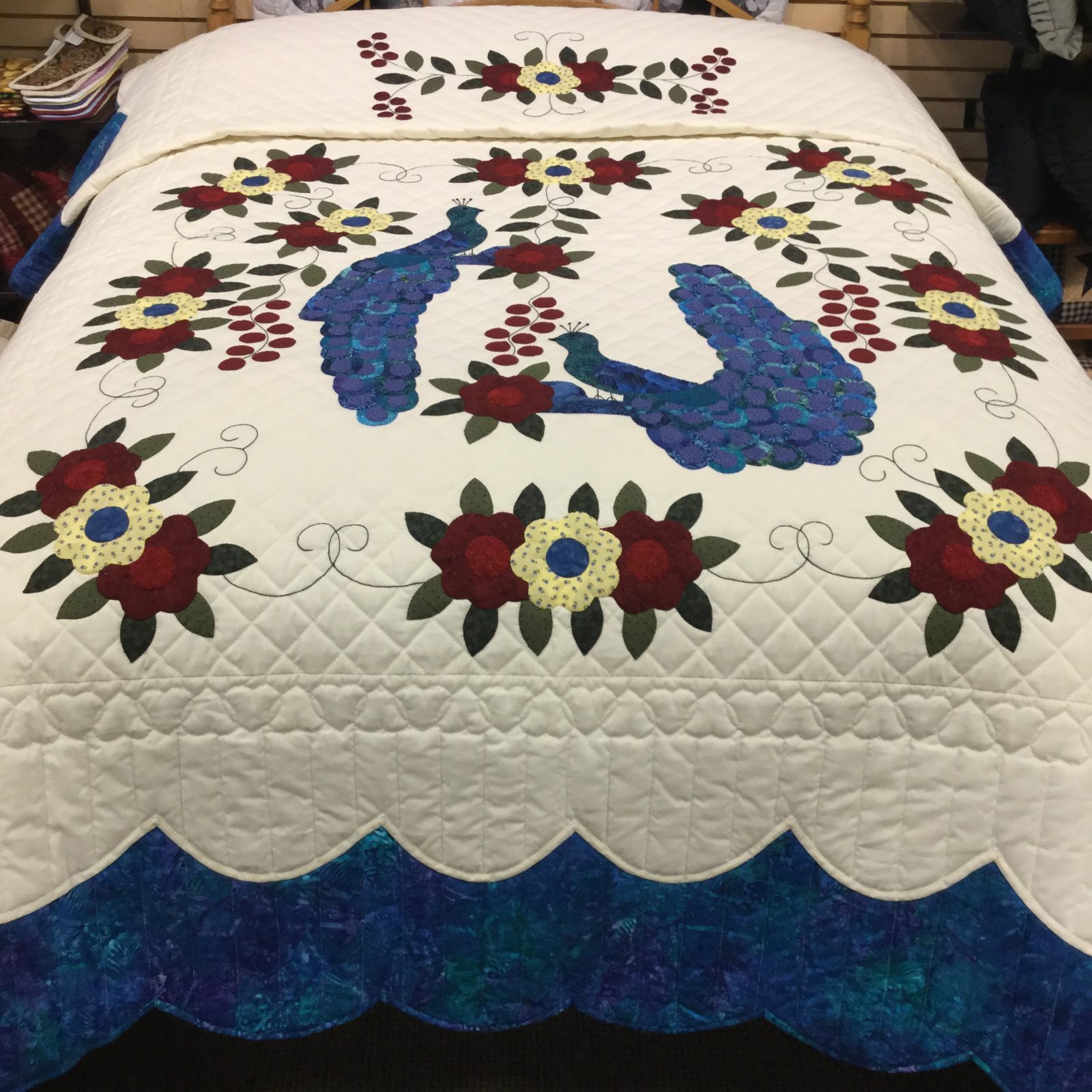 Peacock Quilt Family Farm Handcrafts Queen Handmade