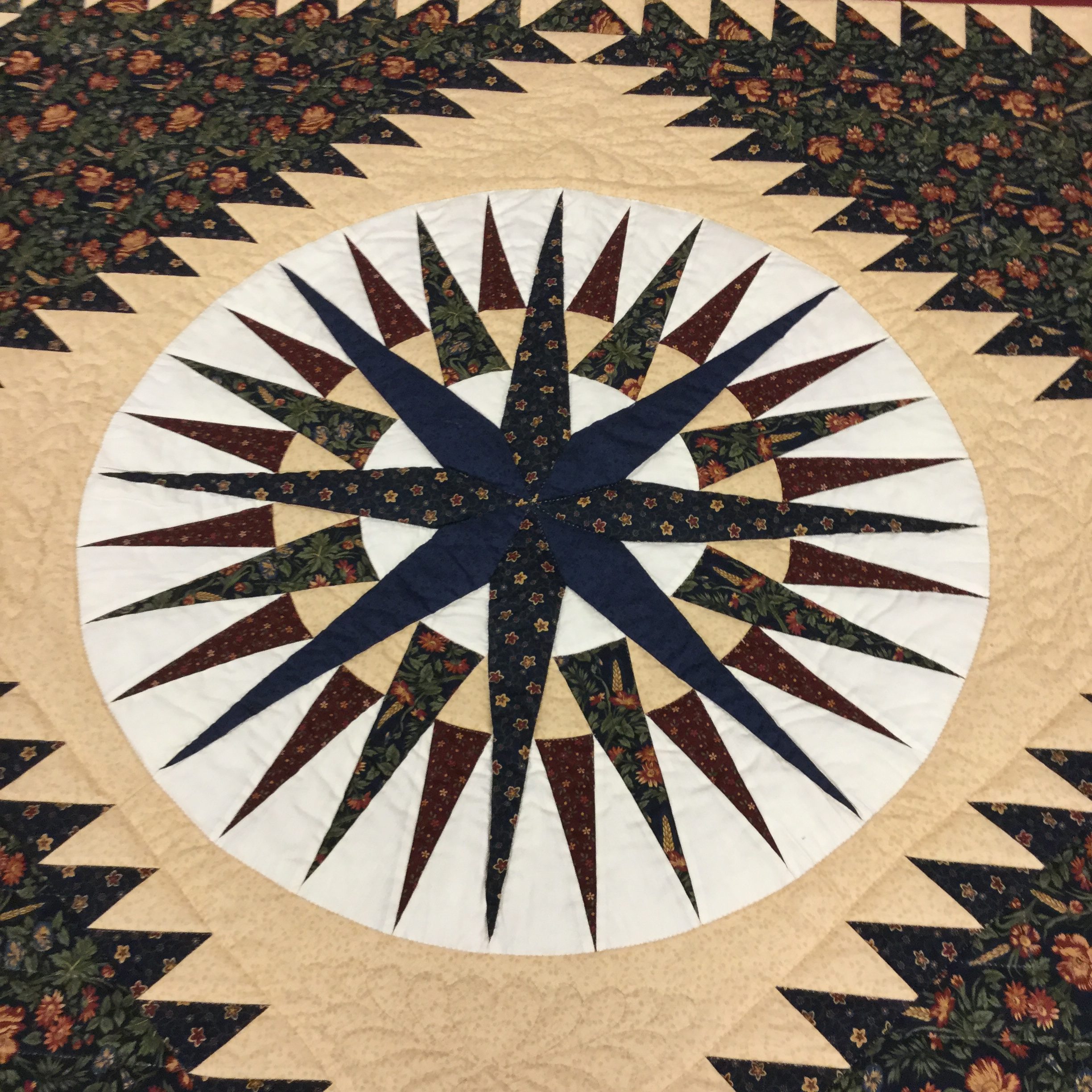 Mariner's Compass Quilt King Family Farm Handcrafts