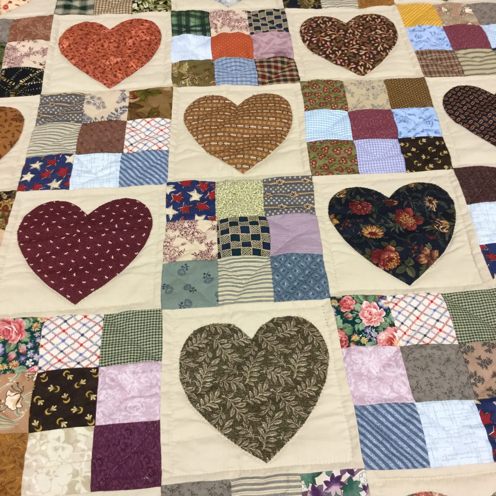 Country Hearts Quilt King Family Farm Handcrafts
