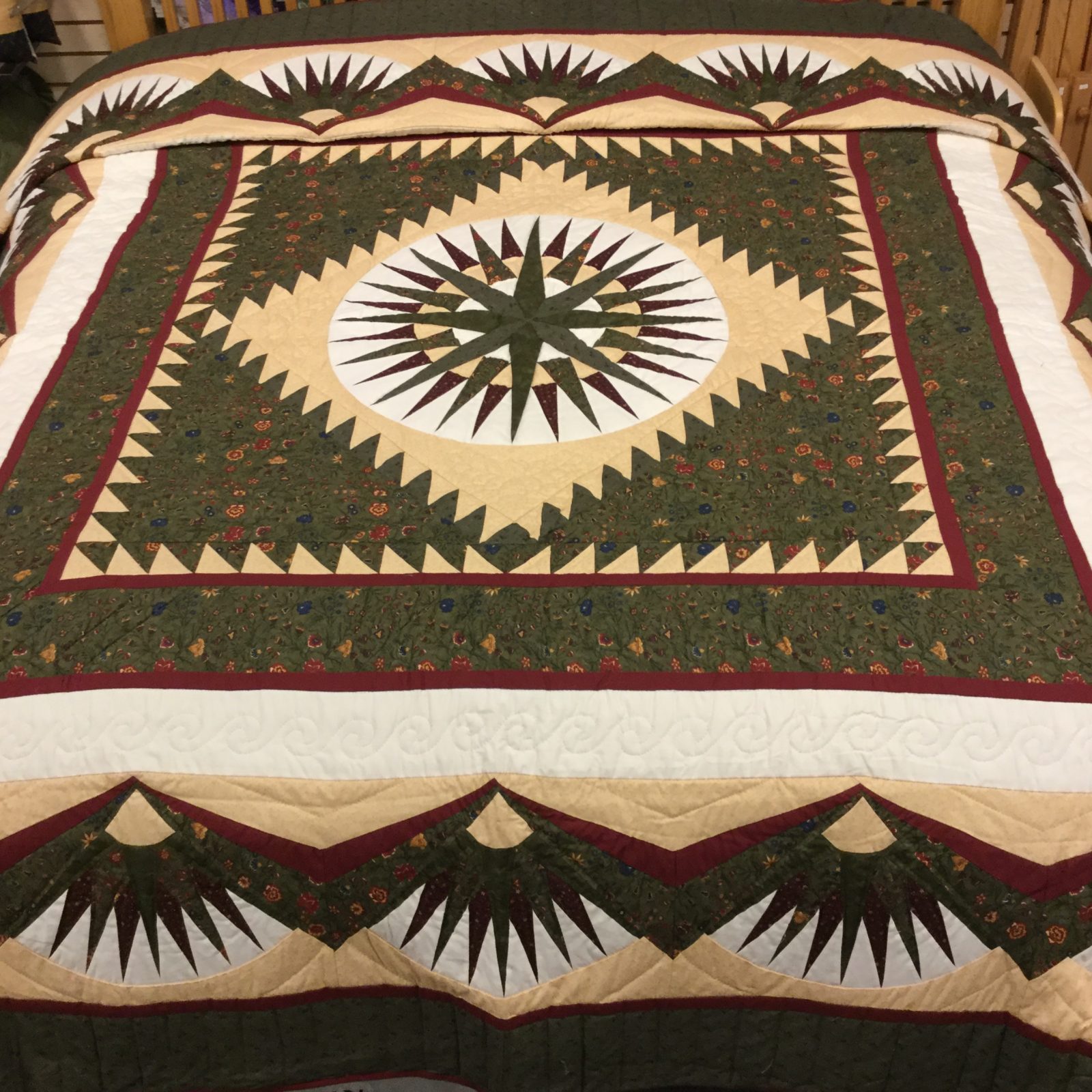 Mariner's Compass Quilt King Family Farm Handcrafts