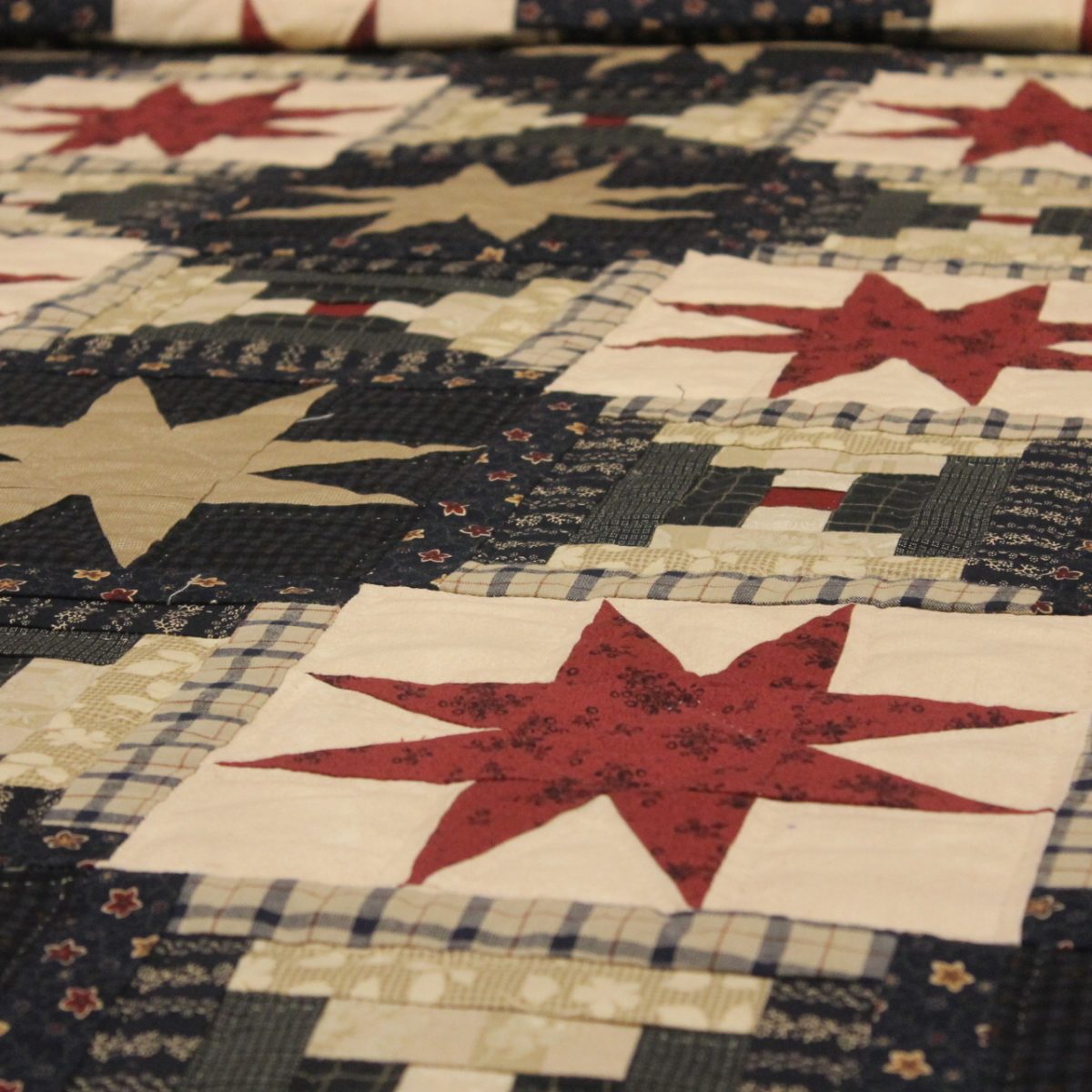 patriotic star quilt Family Farm Handcrafts Quilt star patterns missouri jelly roll ribbon using tutorial blocks quilting tutorials land msqc choose bloglovin