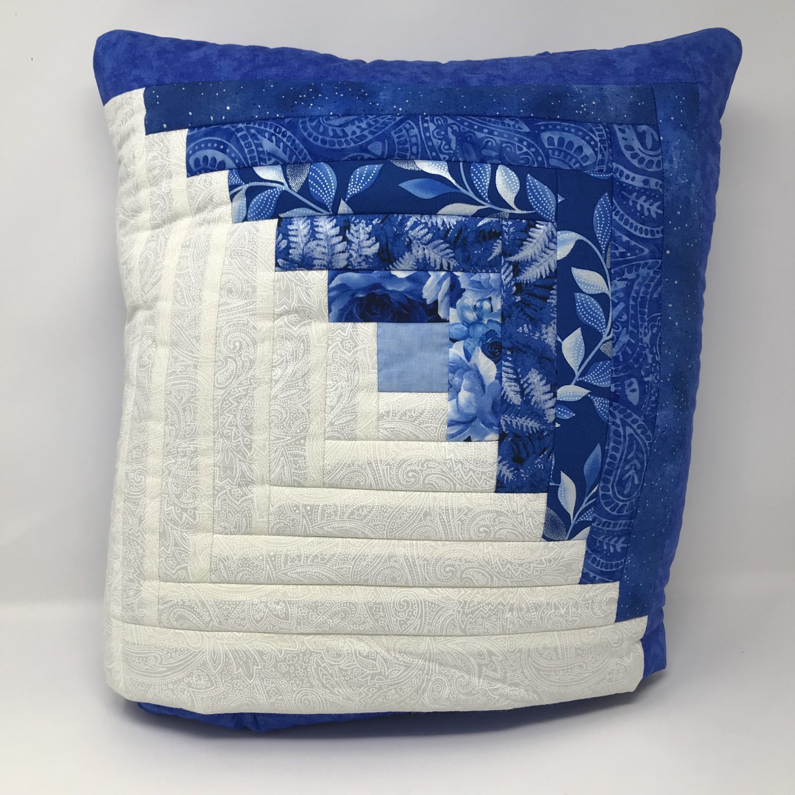 Golden Brown Log Cabin Quillow Handmade from Family Farm Handcrafts