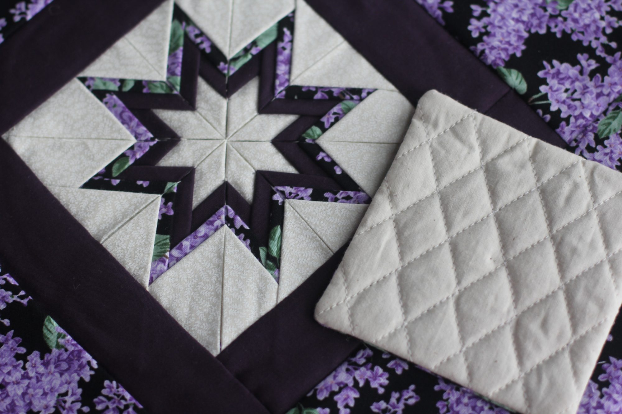 Folded Star Placemats Family Farm Handcrafts Hand Quilted