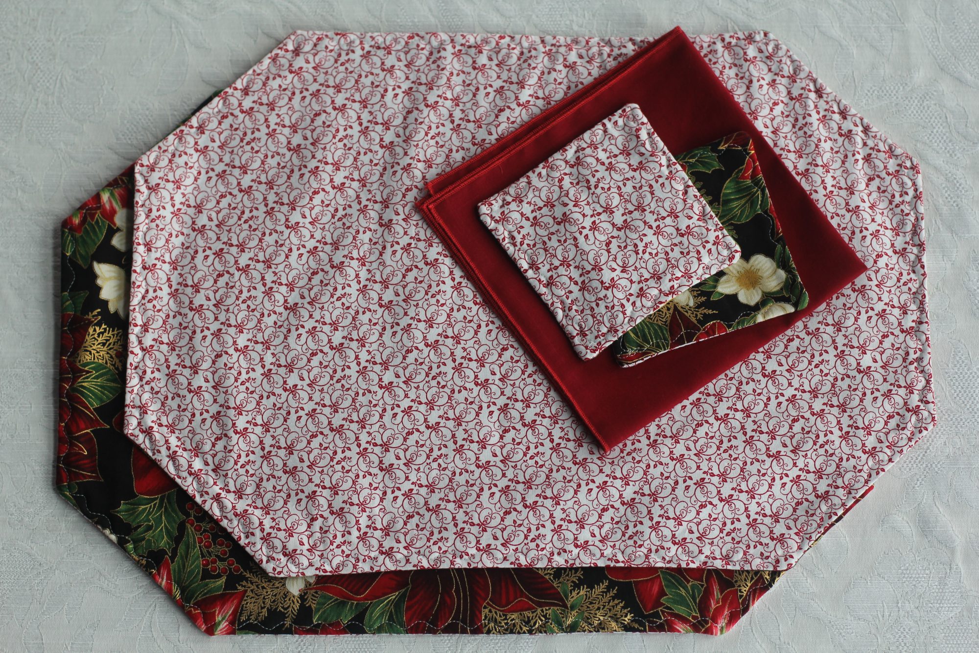 Reversible Placemats Family Farm Handcrafts Coasters and Napkins