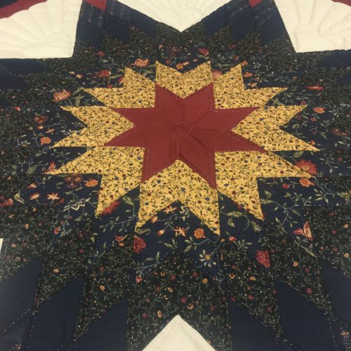 Log Cabin Lone Star Quilt-Queen-Family Farm Handcrafts