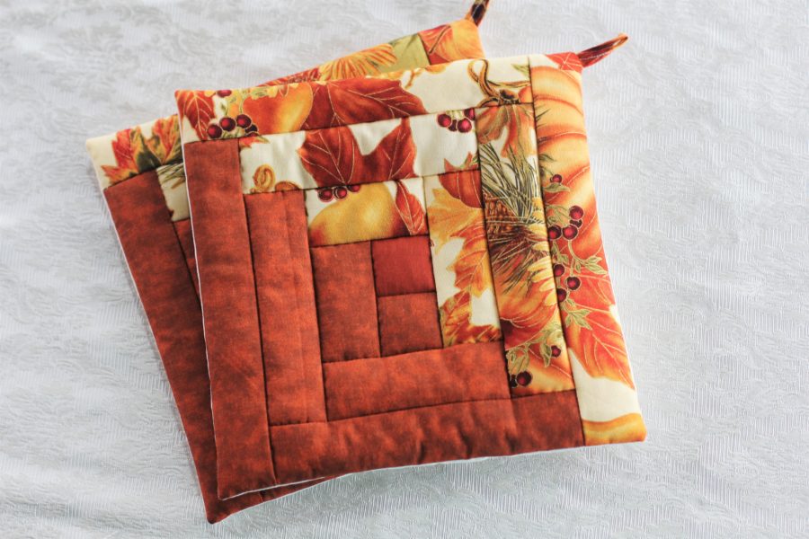 Log Cabin Potholder Family Farm Handcrafts