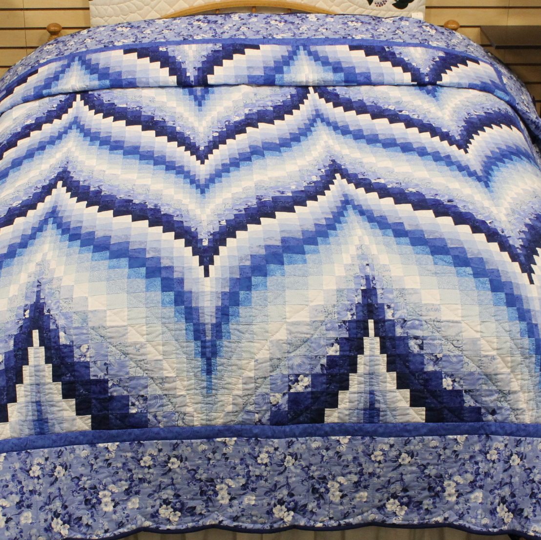 Bargello Flame Quilt queen Family Farm Handcrafts